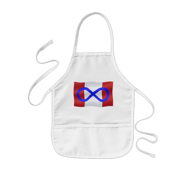 Metis Flagga Apron First Nation Kanada Apron Barnförkläde (Framsidan)