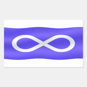 Metis Flagga Art Stickers första nationsstämpling Rektangulärt Klistermärke