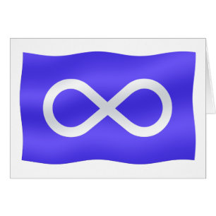 Metis Flagga Card Native Art First Nations Card Hälsningskort
