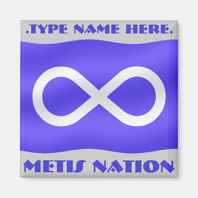 Metis Flagga Fridge Magnet Personlig Metis Magnet (Framsidan)