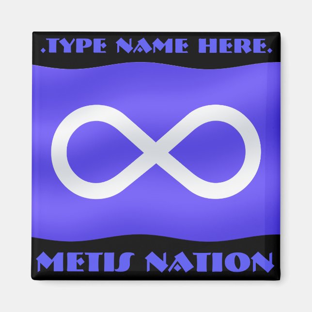 Metis Flagga Fridge Magnet Personlig Metis Magnet (Framsidan)