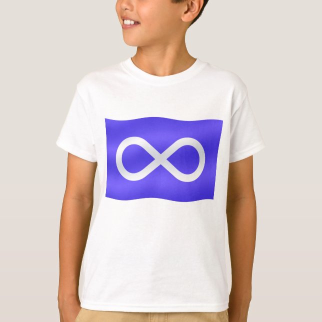 Metis Flagga Kids T-shirt First Nation Art Shirt (Framsida)