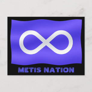 Metis Flagga Postcard Metis Första nationskort Vykort