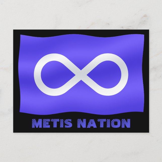 Metis Flagga Postcard Metis Första nationskort Vykort (Framsida)