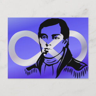 Metis Flagga Postcards First Metis Leader Postars Vykort