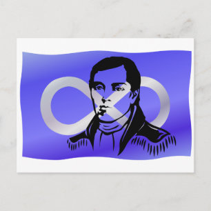 Metis Flagga Postcards First Metis Leader Postars Vykort