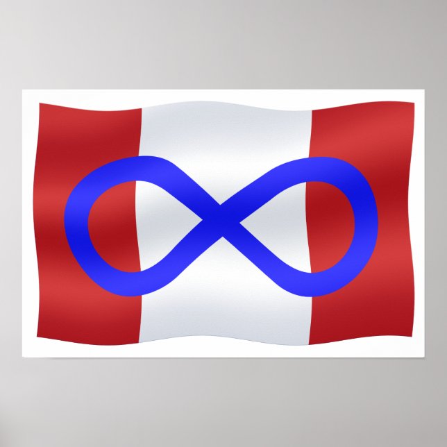 Metis Flagga Poster Metis Canada Flagga Souvenir-u (Framsidan)