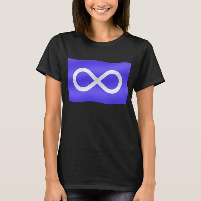 Metis Flagga Womens Organic First NationT-shirt T-shirt (Framsida)