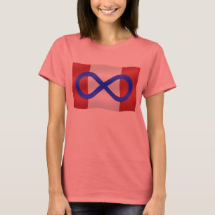 Metis Flagga Womens Tee Organic Metis Canada T-shi