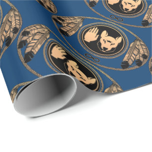 Metis Flagga Wrapping Papper First Nations Varg Pa Presentpapper