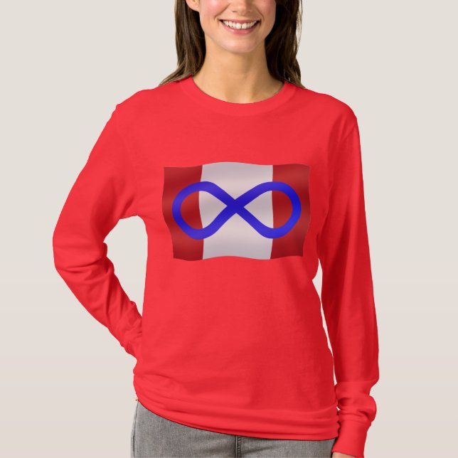 Metis för nationer för Metis pride första kvinna Tee Shirt (Framsida)