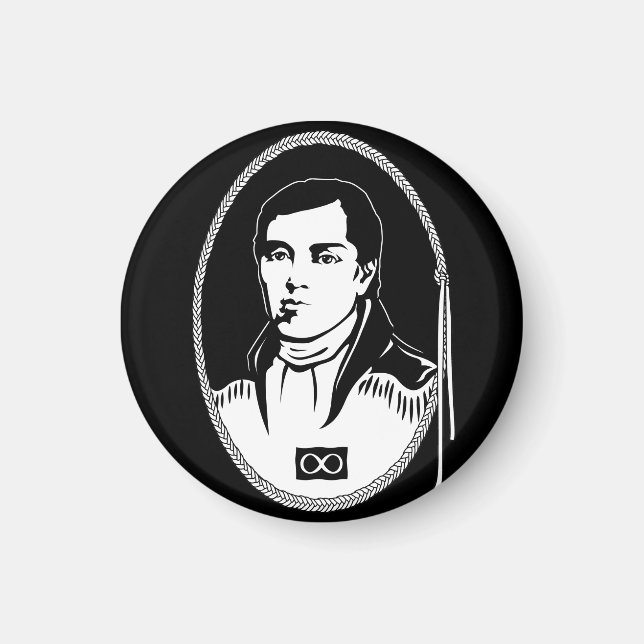 Metis Fridge Magnet Metis Hero Cuthbert Grant Gift (Framsidan)