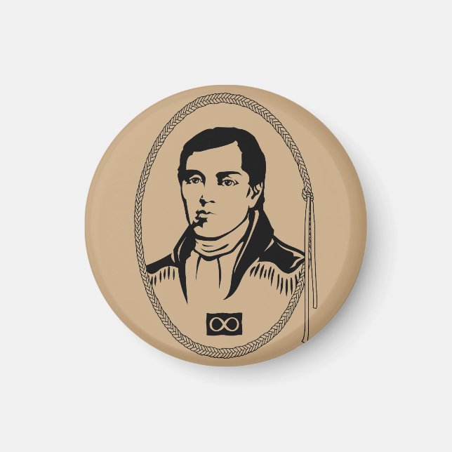 Metis Fridge Magnet Metis Hero Cuthbert Grant Gift (Framsidan)