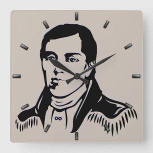 Metis Hero Clock Metis Leader Cuthbert Grant Clock Fyrkantig Klocka