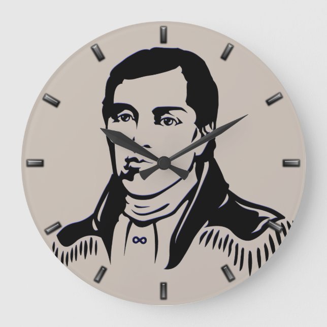 Metis Hero Clock Metis Leader Cuthbert Grant Clock Stor Klocka (Framsida)