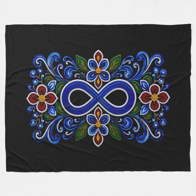 Métis-konst Fleecefilt (Framsidan (Horisontell))