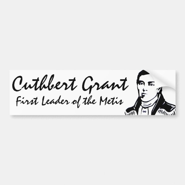 Metis Nation Bumper Sticker Cuthbert Grant Sticker Bildekal (Framsidan)