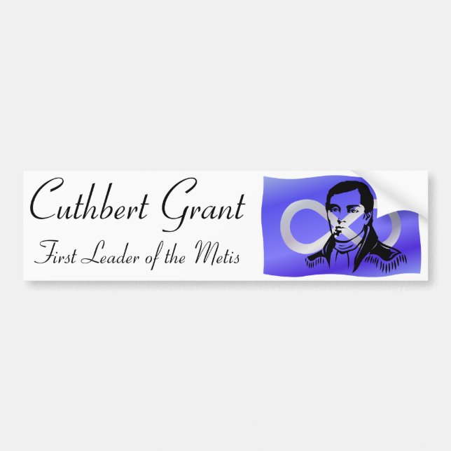 Metis Nation Bumper Sticker Cuthbert Grant Sticker Bildekal (Framsidan)