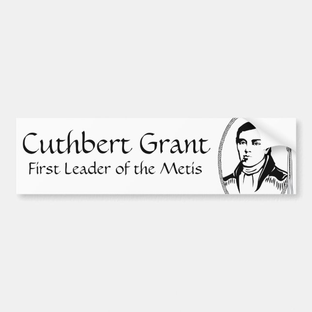 Metis Nation Bumper Sticker Cuthbert Grant Sticker Bildekal (Framsidan)