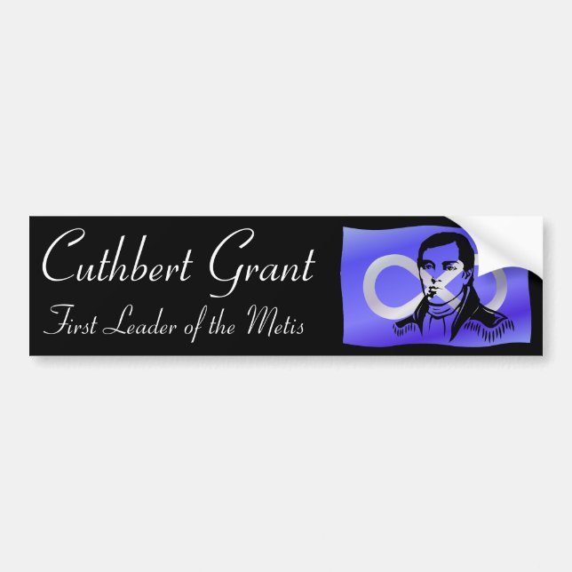 Metis Nation Bumper Sticker Cuthbert Grant Sticker Bildekal (Framsidan)