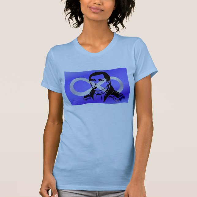 Metis Nation Shirt Cuthbert Grant Metis Dam Shi T-shirt (Framsida)