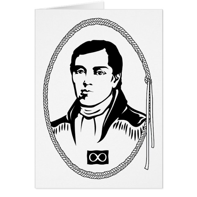 Metis Pride Card Personlig Cuthbert Grant Card Hälsningskort (Framsidan)