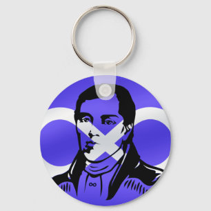 Metis Pride Keychain Metis Leader Cuthbert Grant Nyckelring
