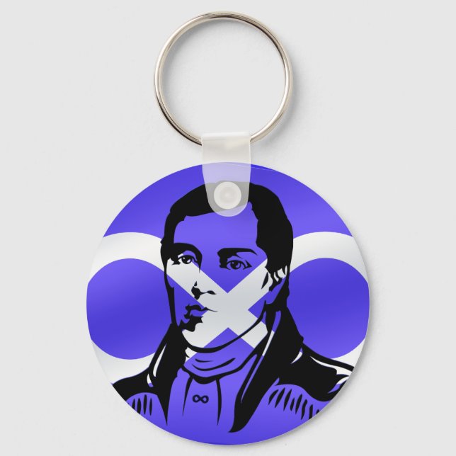 Metis Pride Keychain Metis Leader Cuthbert Grant Nyckelring (Framsida)