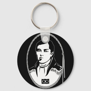 Metis Pride Keychain Metis Leader Cuthbert Grant Nyckelring