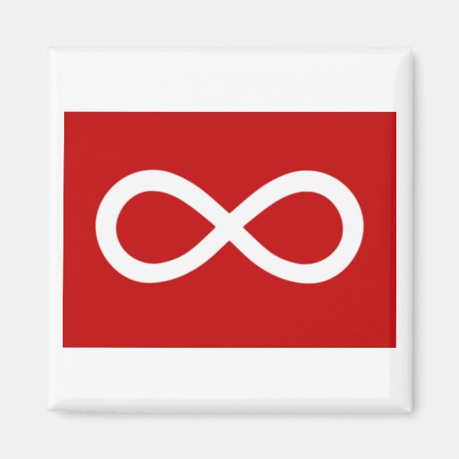 Métis röda flaggan magnet (Framsidan)