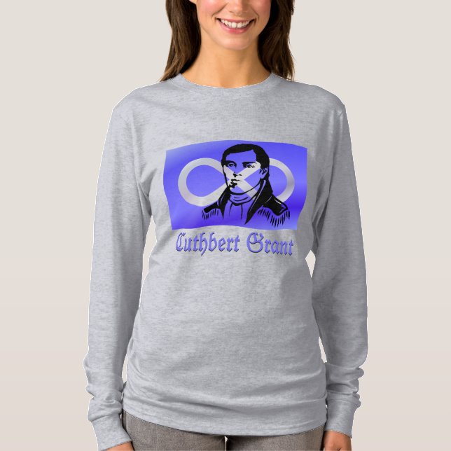 Metis Shirts Women's Cuthbert Grant Metis Shirt Tee Shirt (Framsida)