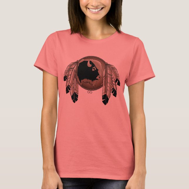 Metis T-shirts Women's Native Wildlife Art Shirts (Framsida)