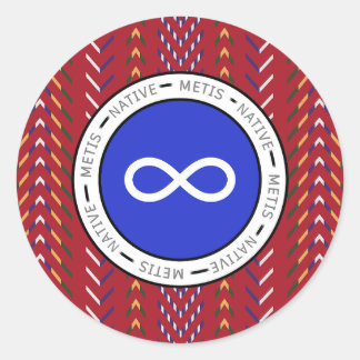 Métis urinvånare runt klistermärke