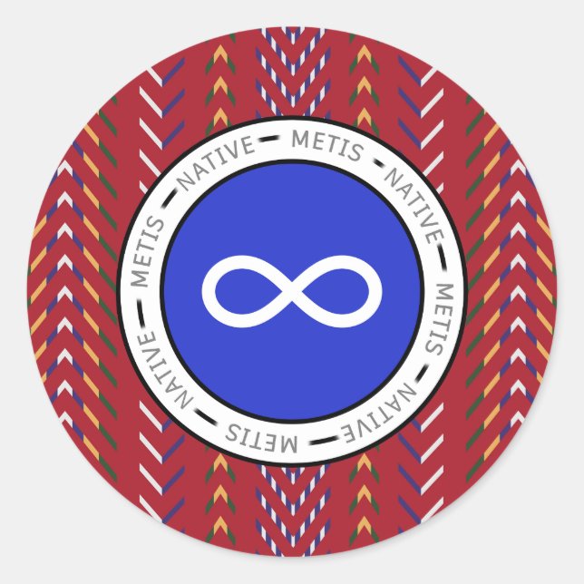 Métis urinvånare runt klistermärke (Framsida)