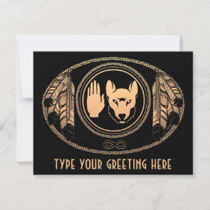 Metis Varg-Personlig Rebel Art Card Inbjudningar