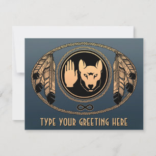 Metis Varg-Personlig Rebel Art Card Inbjudningar