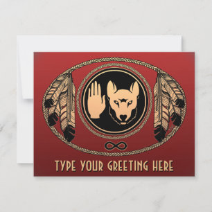 Metis Varg-Personlig Rebel Art Card Inbjudningar