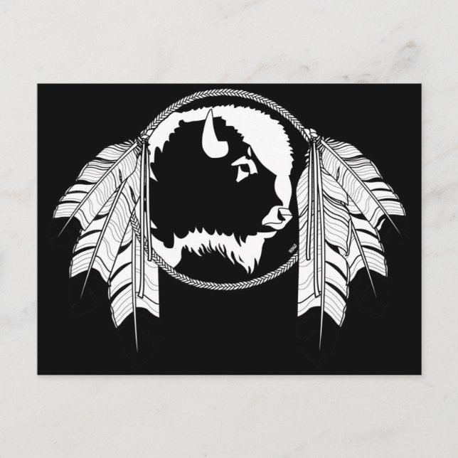 Metis-vykort Buffalo Native Art Cards Vykort (Framsida)