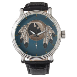 Metis Watch First Nations Buffalo Art Wrist Watch Armbandsur