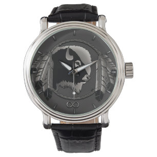 Metis Watch First Nations Buffalo Art Wrist Watch Armbandsur