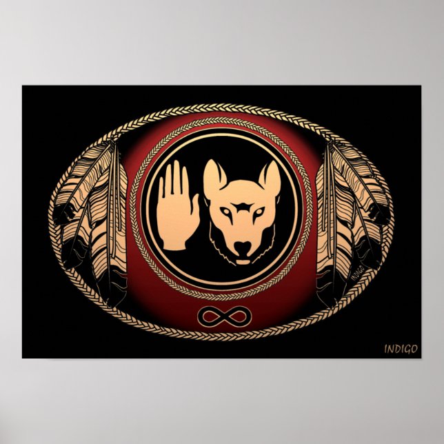 Metist Art Poster Poster av ursprungliga animala u (Framsidan)