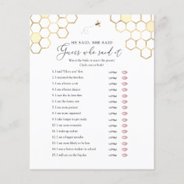 Meto Bee sa att hon sa Möhippa Game