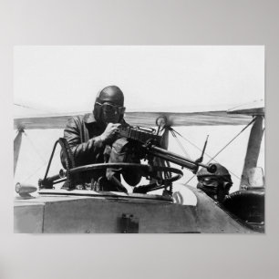 Metod med inriktning på flygplanet Maskin Gun - WW Poster
