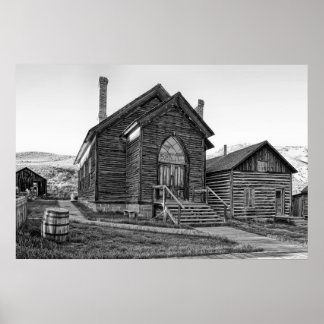 METODIST CHURCH PÅ BANNACK MONTANA GHOST TOWN POSTER