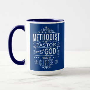 Metodist Pastor, inspirerad av Gud och kaffe Mugg