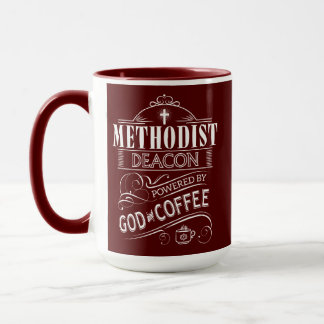 MetodistDeacon som drivas av guden och kaffe Mugg