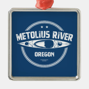 Metoliusfloden Oregon Kayaking Julgransprydnad Metall