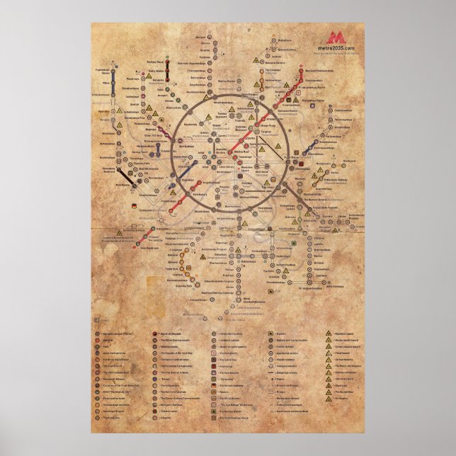 Metro 2033 Åldras Karta Poster (Framsidan)