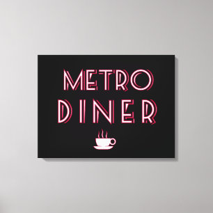 Metro Art Deco Diner skylt