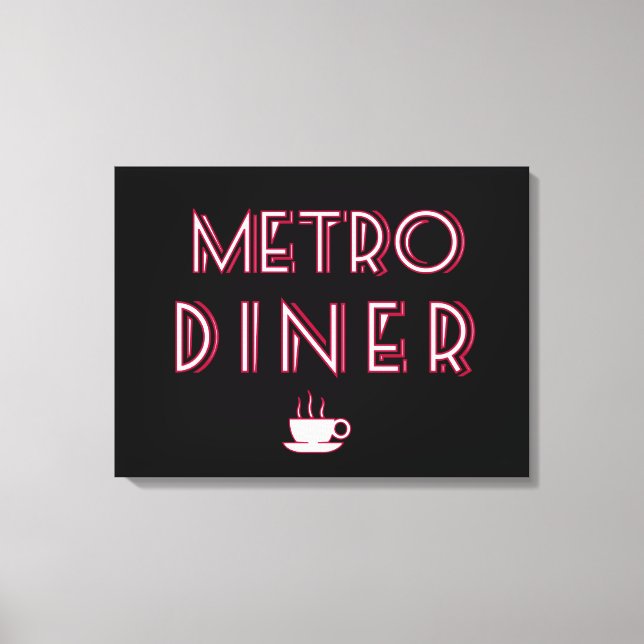 Metro Art Deco Diner skylt (Framsida)